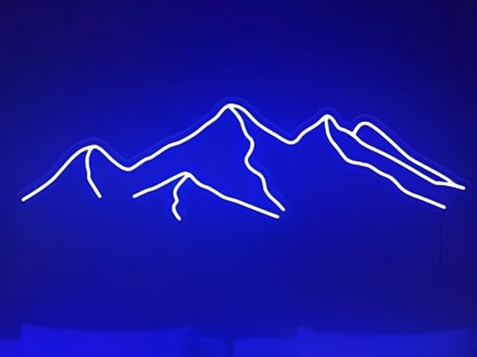 Ulalaza LED Decorative Lights USB Mountains Sunrise Sunset Led Neon Signs Home Decoration Wall Art Holiday Gift Brightness Adjustable 16.5''x9.5''-Ruum Studio Home