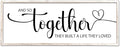 And So Together They Built A Life They Loved Sign Wall Decor 40"X15" Bedroom Above Over Bed Large Wood Framed Love Quotes for Couple Wall Hanging Art (White)-Ruum Studio Home