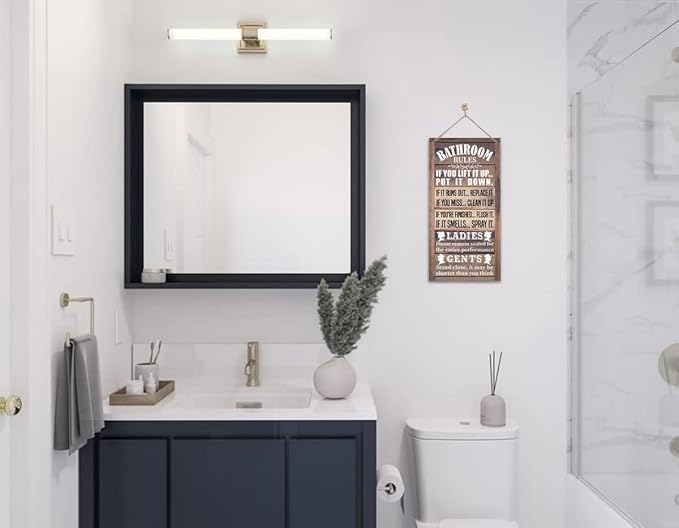 Rustic Bathroom Decor, Western Bathrooms Decors, Funny Bathroom Signs Wall Decor, Country Bathrooms Decors-Ruum Studio Home