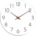 Mosewa Large Wall Clock Battery Operated 16 Inch White Silent Non Ticking Simple Minimalist Clock Decorative for Kitchen Home Bedroom Living Room Office-Ruum Studio Home