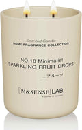 M&SENSE Natural Soy Candle| Sparkling Fruit Drops | 16.6 oz, 95H Burn | Minimalist Scented Candle for Relaxation, Gifting, Home Décor | for Bedroom, Office, Party Large-Ruum Studio Home