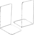Lulonpon 2 Pieces Book Ends, Bookend, Books Ends for Shelves, Books Ends for Heavy Books, Clear Bookends, Acrylic Bookends for School, Library,Desktop Organizer and Book Shelves-Ruum Studio Home