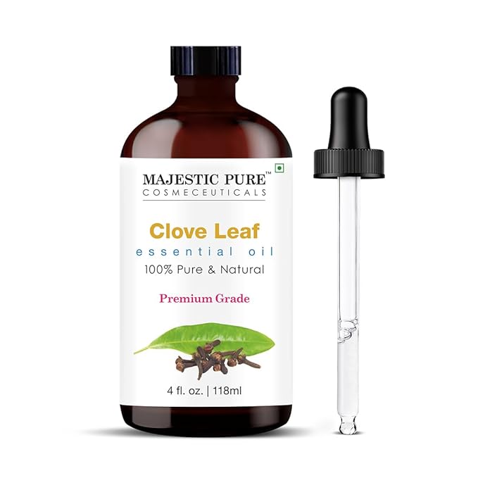 Majestic Pure Clove Essential Oil with Glass Dropper - Huge 4 Fl Oz - 100% Pure and Natural Clove Oil - Premium Grade Essential Oils for Diffuser, Aromatherapy, Soap and Candle Making-Ruum Studio Home