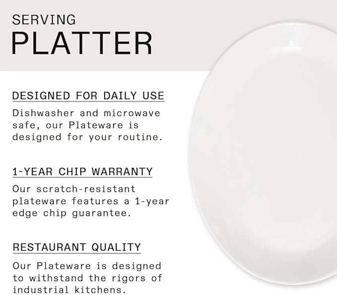 Made In Cookware - Serving Platter - White - Porcelain England-Ruum Studio Home