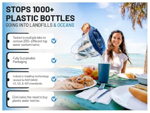 Epic Water Filters Pure Filter Pitchers for Drinking Water, 10 Cup 150 Gallon Filter, Tritan BPA Free, Removes Fluoride, Chlorine, Lead, Forever Chemicals-Ruum Studio Home