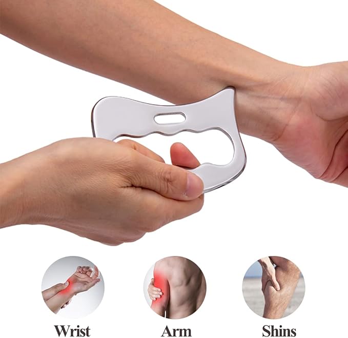 Stainless Steel Gua Sha Scraping Massage Tool-Muscle Scraper - Soft Tissue Mobilization,Physical Therapy for Back, Legs, Arms (2 PCS)-Ruum Studio Home