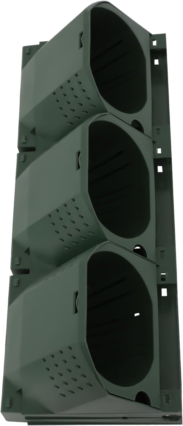 36 Pockets Hanging Planter Bags, Vertical Wall Mounted Plant Planting Grow Bags, Stackable Wall Planter with Timer, Self Watering Hanging Planters for Outdoor Indoor Garden-Green-Ruum Studio Home