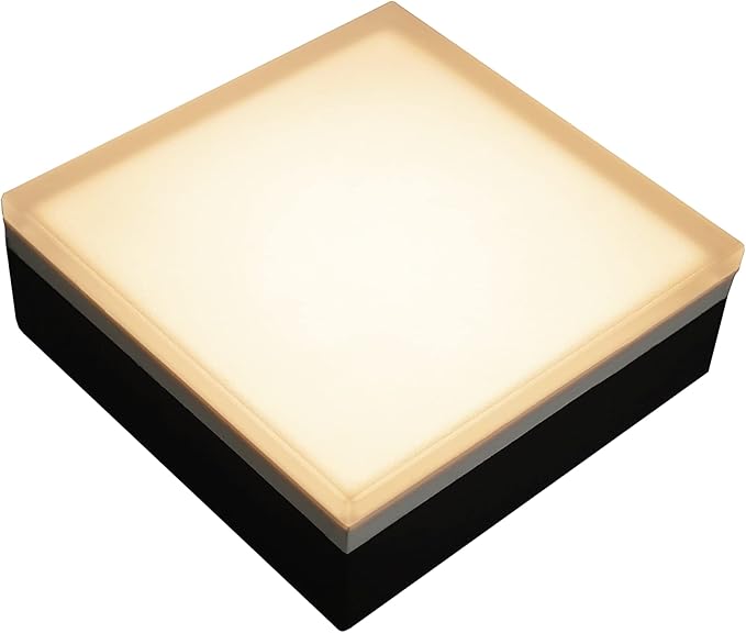 LUMENGY Paver Light 6×6 Inch (5.9 inch X 5.9 inch), Warm White Glare-Free Illumination for Driveways, Pathways, Pool Deck & Patios,12V AC/DC, Waterproof & Drive-Over Rated-Ruum Studio Home