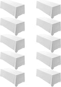 Surmente 10 Pack White Rectangle Tablecloth 90 x 156-inch Rectangular Polyester Table Cloth for Weddings, Banquets, or Restaurants-Ruum Studio Home