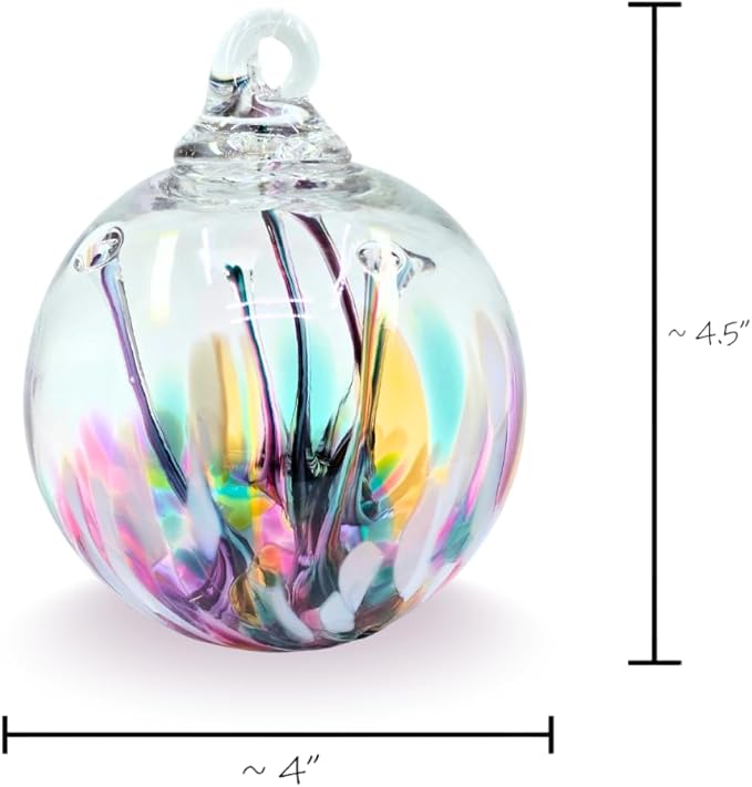 Luke Adams Handmade Glass Gazing Balls for Garden on Clearance – Hand Blown Glass Gazing Ball for Yard Décor – Decorative Garden Globe (Wildflower)-Ruum Studio Home