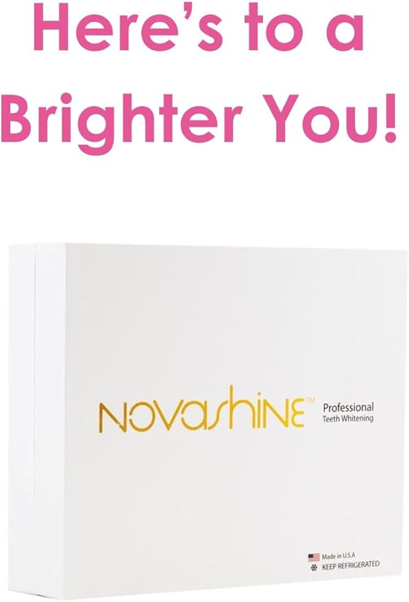 Novashine Professional Teeth Whitening Kit: Advanced Blue LED Light, Concentrated Peroxide Gel, Smartphone Adapter, Travel Bag-Ruum Studio Home