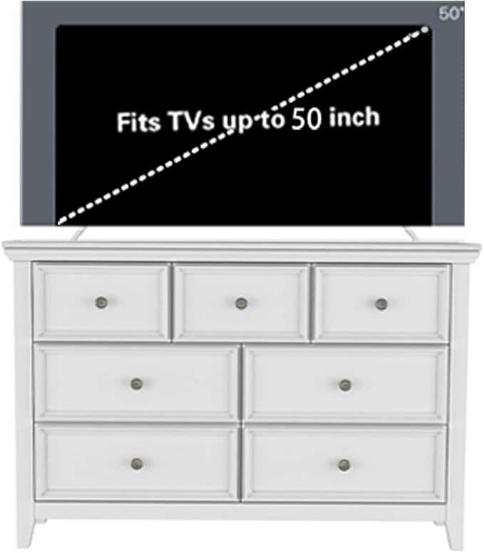 BLANKSPACE White 7 Drawer Dresser, Modern Dresser for Bedroom, Wood Drawer Organizer with Metal Knobs, Large Capacity Wood Cabinet for Bedroom-Ruum Studio Home