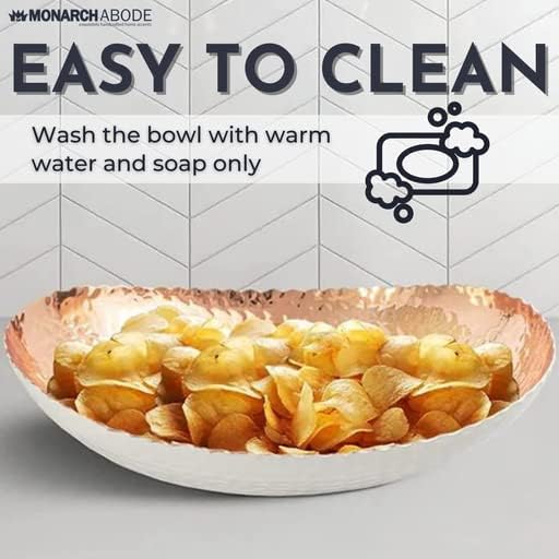 Monarch Abode Hand Hammered Decorative Bowl, 12.75-Inch Black and Copper Plated – Key Bowl for Entryway Table, Catch All, Decorative Fruit Basin, Key Holder, Bowls for Home Decor-Ruum Studio Home