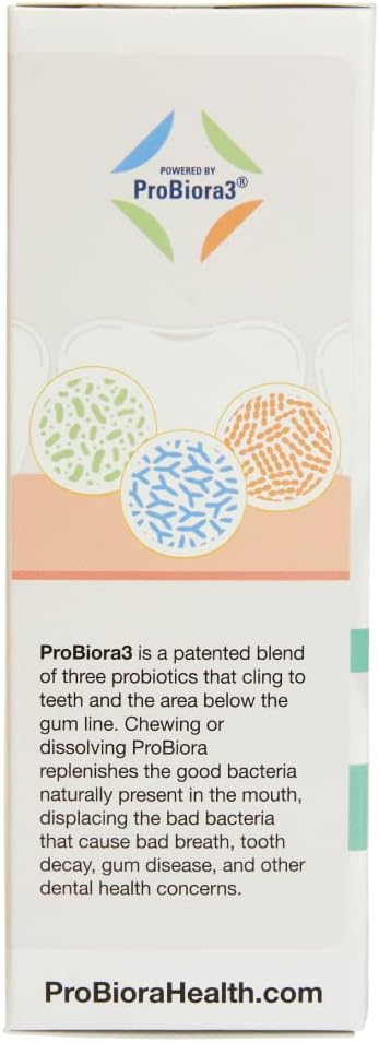 ProBiora Professional Strength Oral Probiotics for Teeth and Gums | Dental Probiotic for Oral Health | Bad Breath Treatment for Adults | Tooth Whitening | ProBiora3 Probiotic Blend | 90 Mint Tablets-Ruum Studio Home