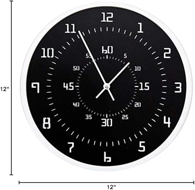 Modern Minimalist Black Stop Wall Clock-Ruum Studio Home