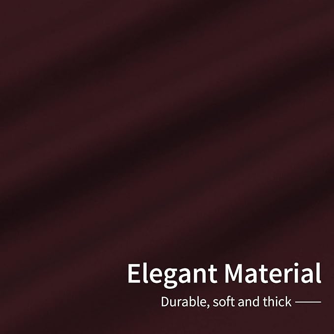 Easy-Going Blackout Curtains for Bedroom, Solid Thermal Insulated Grommet and Noise Reduction Window Drapes, Room Darkening Curtains for Living Room, 2 Panels(42x84 in, Wine)-Ruum Studio Home