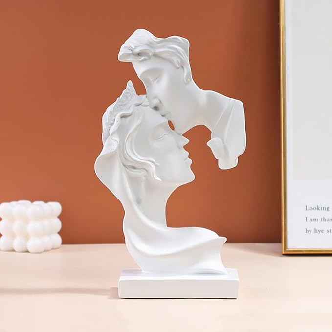 Large Couples Kiss Sculpture,Abstract Art Couple Sculpture Home Furnishing Resin Statue Decoration Romantic Statue Used for Home Decoration, Wedding, Gift-Ruum Studio Home