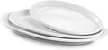 DOWAN Large Serving Platter, 16"/14"/12" Oval Platters Oven Safe, White Serving Plates for Wedding Decor, Ceramic Serving Dish for Entertaining Food, Set of 3-Ruum Studio Home