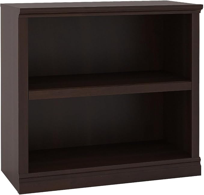 Bookcase, Open Storage Book Cases/Shelves, Floor Standing Indoor Furniture 2 Shelf Book case for Farmhouse Library Office Bedroom Kids, Dark Cherry - 2 Tier-Ruum Studio Home