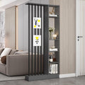 Wall Room Divider, Storage Cabinet Storage Display with Shelves, Modern Freestanding Wood Room Divider Screen, Wall Privacy Screens for Home Decorative (Grey,35.4" L x 9.5" W x 79.5" H)-Ruum Studio Home