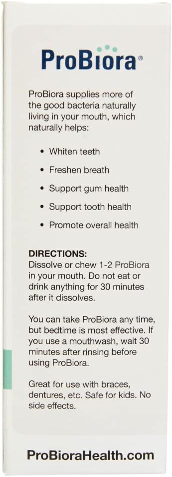 ProBiora Professional Strength Oral Probiotics for Teeth and Gums | Dental Probiotic for Oral Health | Bad Breath Treatment for Adults | Tooth Whitening | ProBiora3 Probiotic Blend | 90 Mint Tablets-Ruum Studio Home