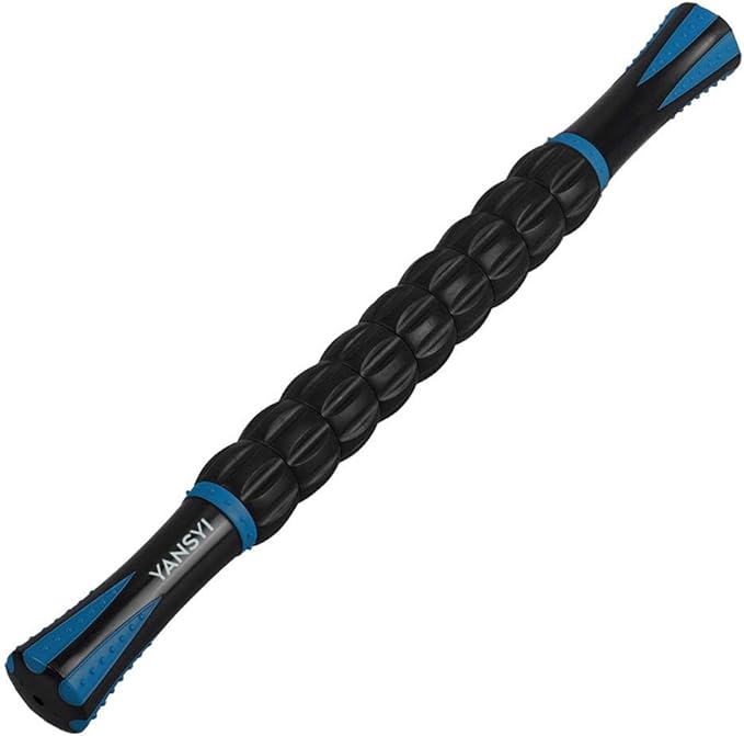 Yansyi Muscle Roller Stick for Athletes - Body Massage Stick - Release Myofascial Trigger Points Reduce Muscle Soreness Tightness Leg Cramps & Back Pain for Physical Therapy & Recovery (Blue 1)-Ruum Studio Home