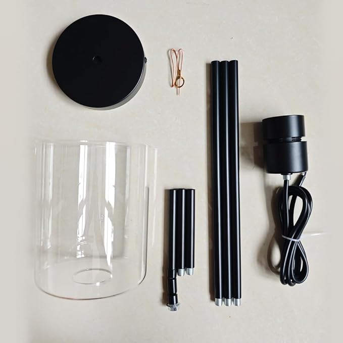 Black Pendant Lights Kitchen Island,Modern Farmhouse Glass Pendant Light,Light Fixture Kitchen Pendant Mini Hanging Light Fixture for Sink (1 Pack Black stem Rod)-Ruum Studio Home