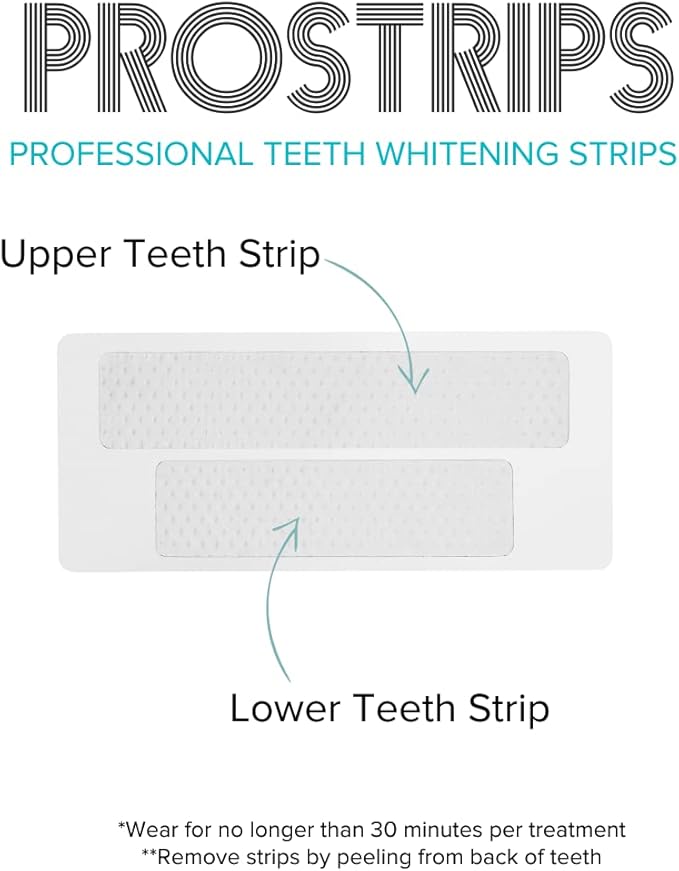 Prostrips - 12 Shades Whiter Teeth - 56 Enamel Safe REMINERALIZING Gentle Strips – 97% Had No Sensitivity - Bonus Size-Ruum Studio Home