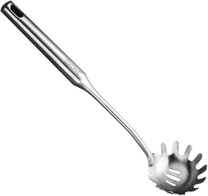Spaghetti Spoon,304 Stainless Steel Pasta Spoon,Silver/13.8Inch-Ruum Studio Home