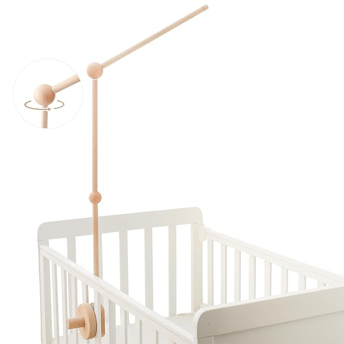 Baby Crib Mobile Arm,HBM Wooden Mobile Arm for Crib Mobile Hanger for Crib Baby Girl Nursery Decor-Ruum Studio Home