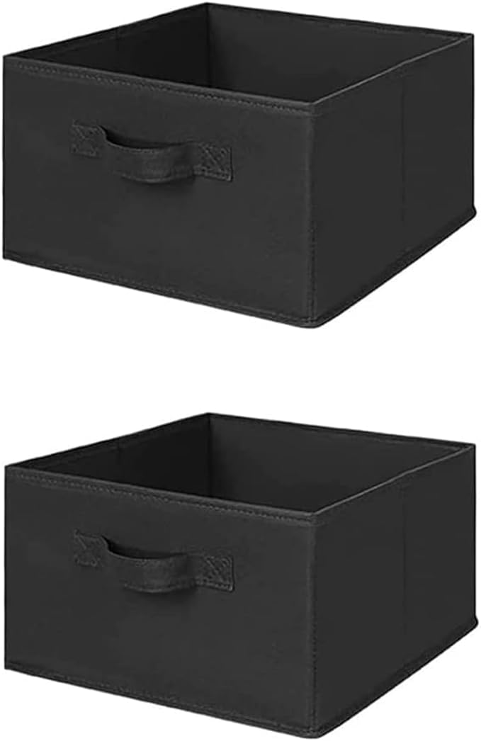 MAX Houser Hanging Shelf Closet Storage Organizer Removable Drawers ，Hanging Storage Organizer Hanging Sweater 2 Sock Underwear Drawers for Closet, Bedroom, Black-Ruum Studio Home