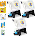 TidyFriend 3 Pack Laundry Detergent Dispenser with Tray & Strap, Laundry Soap Dispenser with Non-Slip Rubber Feet for Washing Room Organization, Easy Pour (Black)-Ruum Studio Home