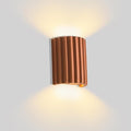 LightInTheBox Modern LED Wall Sconce Minimalist Resin Wall Light Nordic Style Half-Cylinder Tree Root Desgin Up and Down Light for Stairs Hallway Bedroom (Orange)-Ruum Studio Home