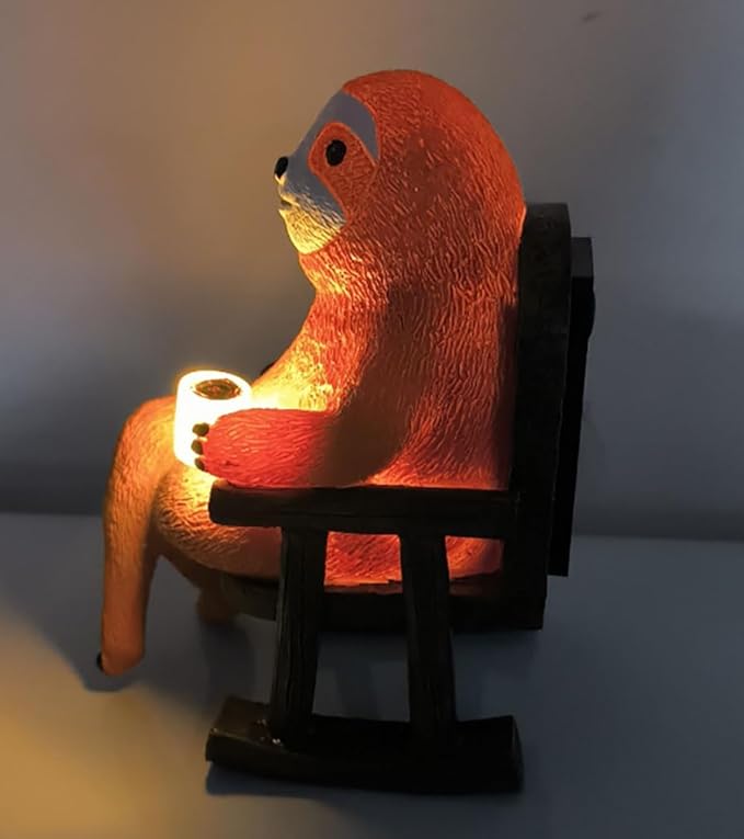 Cute Sloth Solar Light Fairy Garden Accessories Outdoor Figurine Lights Micro Landscape Garden Decorations for Patio Yard Lawn Porch Housewarming Garden Gift Sloth Gifts Valentines Day Gifts-Ruum Studio Home