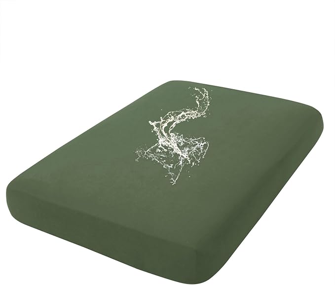 hyha Waterproof Couch Cushion Covers, Stretch Sofa Couch Seat Slipcover for Dog Washable, Non-Slip Waterproof Outdoor Cushion Covers for Patio Furniture Replacement (1 Piece for Medium, Bronze Green)-Ruum Studio Home