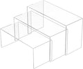 9x9.5x10 Inch Clear Display Risers Shelf 3pcs, Countertop Rectangular Acrylic Display Stands for Funko Pop Figure, Bags, Collectibles-Ruum Studio Home