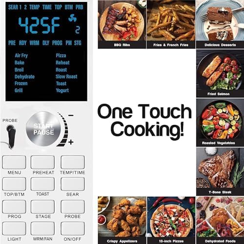 Nuwave Bravo Air Fryer Toaster Smart Oven, 12-in-1 Countertop Convection, 30-QT XL Capacity, 50°-500°F Temperature Controls, Top and Bottom Heater Adjustments 0%-100%, Brushed Stainless Steel Look-Ruum Studio Home