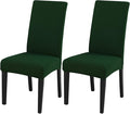 JQinHome Chair Covers for Dining Chairs, High Stretch Removable Washable Chair Protector Cover Set of 2, Chair Slipcovers for Dining Room, Kitchen,Home Party,Wedding Ceremony(Hunter Green, 2PC)-Ruum Studio Home