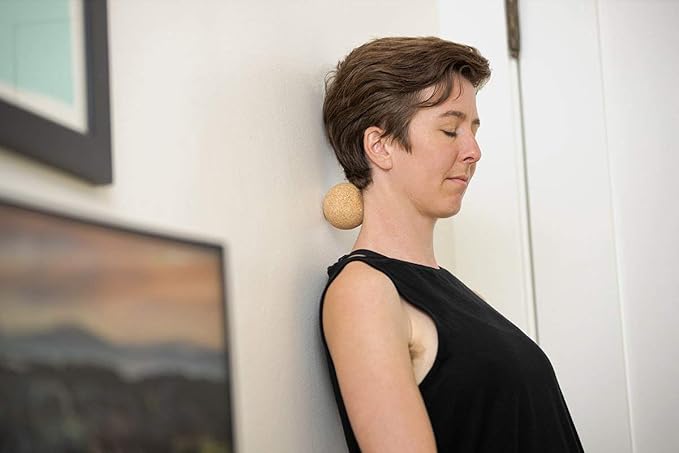 Travel Cork Massage Ball | Lightweight, Sustainable Alternative to Lacrosse Ball for Muscle Pain Relief (2.5 Inch (Pack of 1), Sanded Cork)-Ruum Studio Home