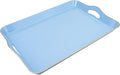 Spsyrine Light Blue Decorative Tray, Elegant Plastic Serving Tray with Handles, Coffee Table Tray for Ottoman, Living Room, Home Decor-Ruum Studio Home