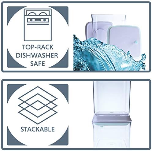 BopTop (1pc - 2000ml) Airtight Food Storage Container – Mechanical Silicone Seal Canister - BPA-Free - 2Qt-Ruum Studio Home