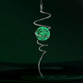 Glow in The Dark Wind Spinner Tail Gazing Ball Spiral Decorative Spiral Tail Wind Spinner Stabilizer Sun Catcher,Indoor Outdoor Hanging Art Garden Decoration Wind Sculpture Stabilizer-13in-Ruum Studio Home