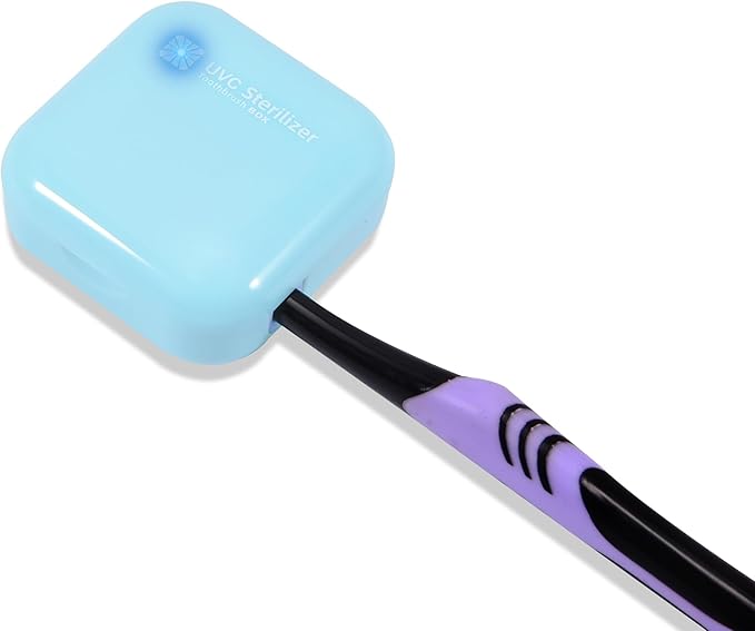 Wall Mounted Toothbrush Holder & Toothbrush Cleaner, Electric ToothBrush Holder, Cleaner for Bathroom Accessory, Clean for Home, Travel (Sky Blue)-Ruum Studio Home