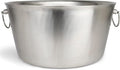 Stainless Steel Insulated Beverage Tub - Real Deal Steel, Large 6 Gallon Round Double Walled Party Tub, Drink Bucket for Parties, Ice Cooler for Wine Beer-Ruum Studio Home