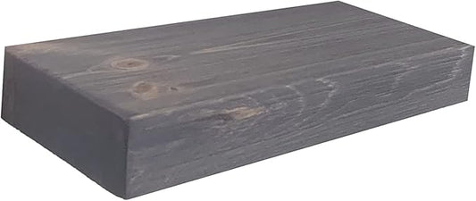 joelsantiques 18 Inch Wooden Floating Shelves for Wall - 18x6x2 in - Made of Natural Wood - Short Heavy Duty Rustic Wall Shelves for Bedroom - Perfect for Bathroom, Kitchen - Grey-Ruum Studio Home