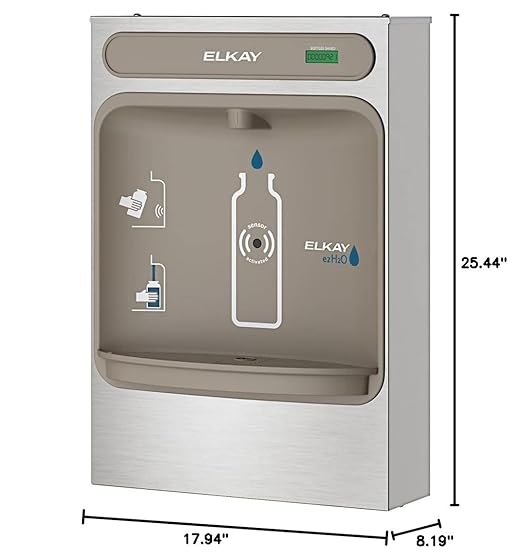 Elkay EZWSSM ELKAY COMMERCIAL Filling Station Surface Mount Stainless Steel-Ruum Studio Home