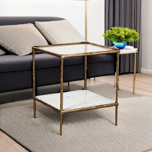 Signature Design by Ashley Ryandale Contemporary Accent Table, Antique Brass Finish-Ruum Studio Home