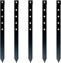 60Pcs Metal Garden Landscape Edging Stakes,Black, 10inch anchoring Stakes Landscape Anchoring Spikes for Terrace Board, Grass Barrier, Landscape Edging Coil, Garden Liner, Bender Board-Ruum Studio Home