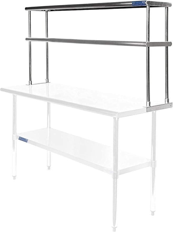 AmGood Double OverShelf Stainless Steel NSF - Many (30" Long x 12" Deep)-Ruum Studio Home