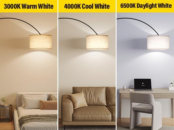 SUNMORY 82" Tall Arc Floor Lamp, Large Floor Lamp for Dinning/Bedrooms-Corner Lamp for Office-Ruum Studio Home